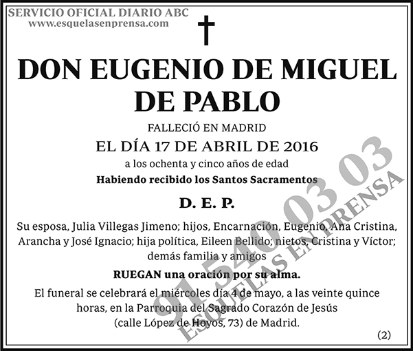 Eugenio de Miguel de Pablo